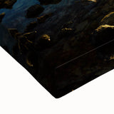 Black and white landscape art of Mauritius on stretched canvas, ideal for bedroom wall decor.