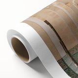 Art deco poster of Moroccan scenery in pastel shades on rolled canvas, suitable for nursery wall art.