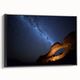 Black and white framed canvas depicting a Namibian landscape, ideal for bedroom wall art.