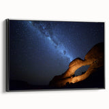 Black and white framed canvas depicting a Namibian landscape, ideal for bedroom wall art.