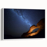 Framed canvas featuring a monochrome vintage-style Namibian landscape, ideal for bedroom wall art.