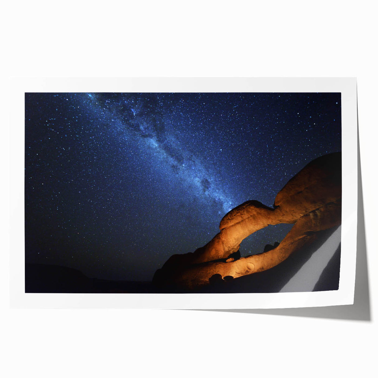 Scenic Namibia landscape on rolled print, featuring earthy tones, ideal for art wall dining room.