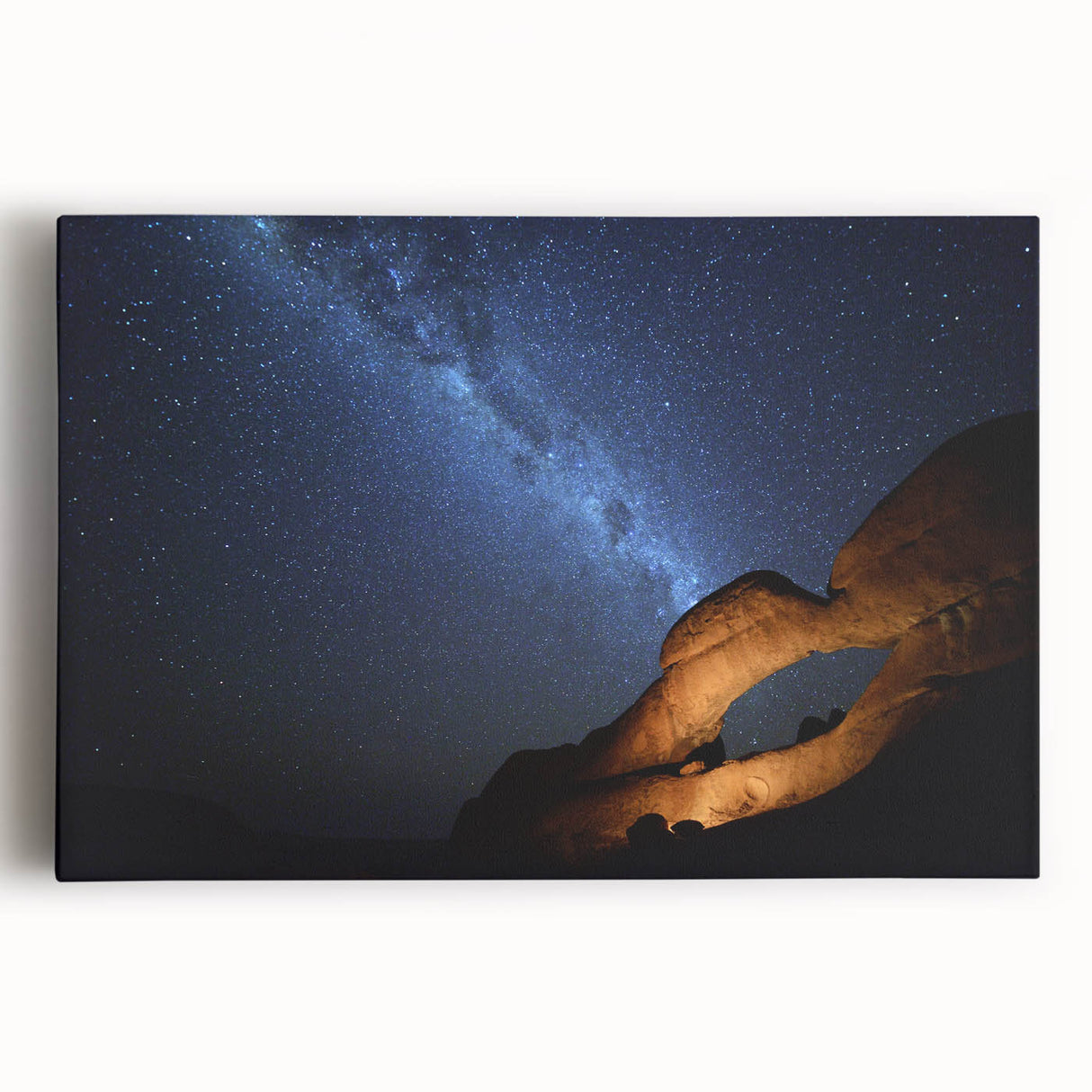 Black and white photograph of Namibian landscape on large stretched canvas, suitable for kitchen wall art.