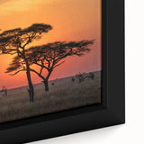 Extra large framed canvas featuring a textured depiction of the Tanzanian landscape.