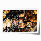 Extra large rolled print featuring a vibrant African scenery with lush floral elements, ideal for art wall dining room.
