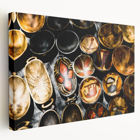 African savannah scene on large stretched canvas with warm orange and earth tones, suitable for kitchen wall art.
