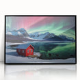 Large abstract wall art depicting an Antarctic landscape in muted blue and white tones on framed acrylic.