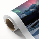 Art Deco poster featuring a serene Antarctic landscape on rolled canvas, suitable for nursery wall art or dining room decor.