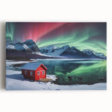 Black and white photograph of Antarctic landscape on large stretched canvas, ideal for kitchen wall art.