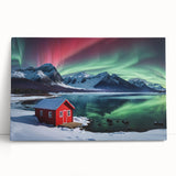 Black and white photograph of Antarctic scenery on stretched canvas, ideal for kitchen wall art or bedroom.