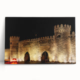 Black and white large art print of Azerbaijan scenery on stretched canvas, ideal for kitchen wall art or bedroom ambiance.