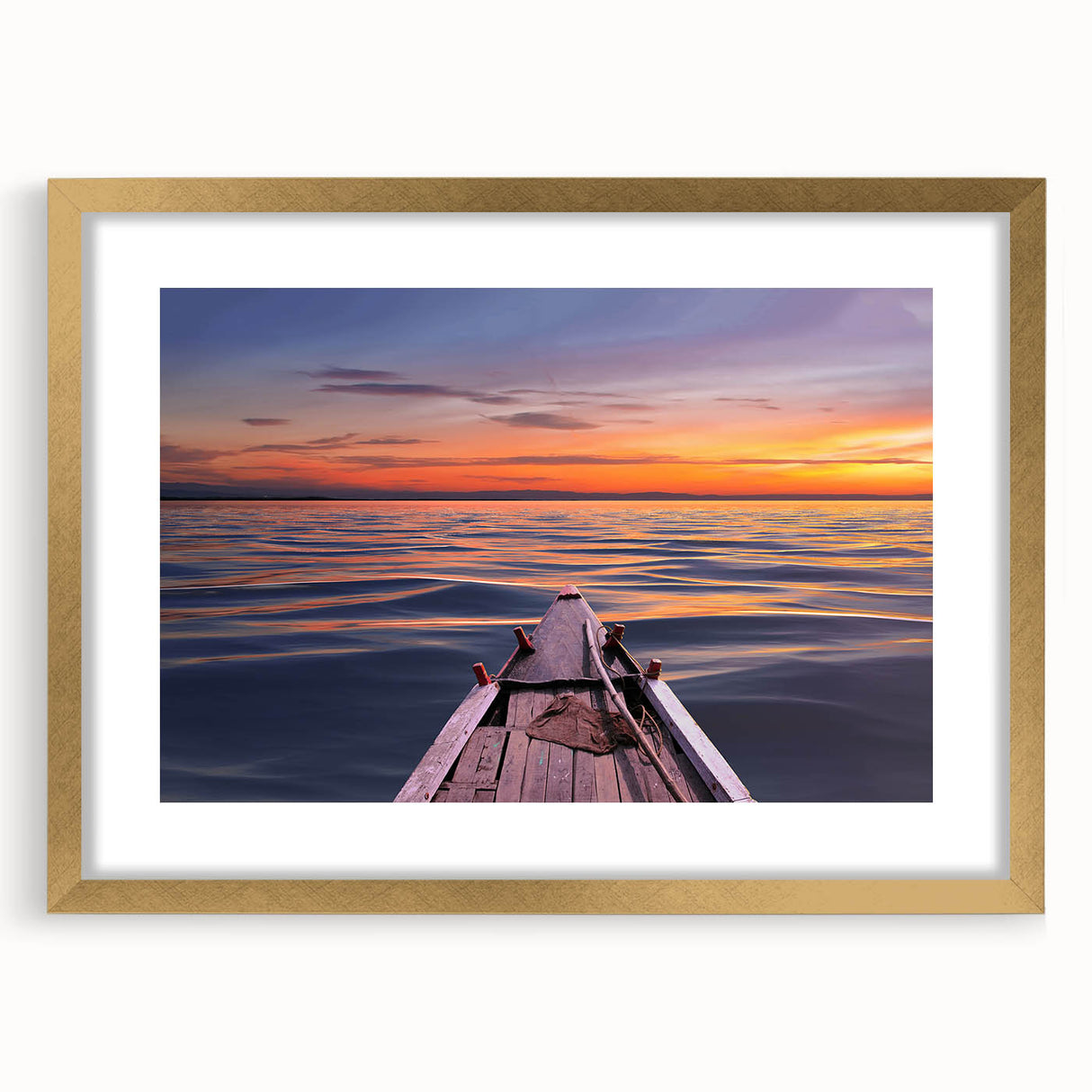 Extra large abstract art print depicting textured scenery of Bangladesh, in muted earth tones on a gold-framed canvas.