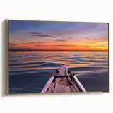 Framed canvas featuring a vintage-style landscape painting of Bangladesh, with muted gold and black tones.