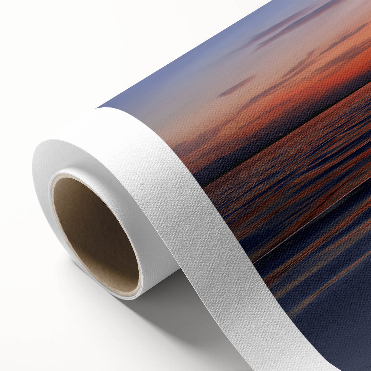 Art Deco poster of a Bangladesh landscape on rolled canvas, with muted earth tones, ideal for nursery wall art.