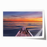 Extra large rolled print of a lush, floral scene in vibrant greens and reds.