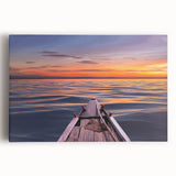 Large black and white stretched canvas of a serene Bangladesh river scene, ideal for kitchen wall art.