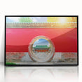 Large abstract wall art featuring a minimalist Beijing cityscape in black and white tones on framed acrylic.