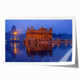 Extra large rolled print of a vibrant Indian landscape with floral accents, ideal for art wall dining room.