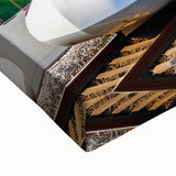 Black and white landscape art painting of Mount Fuji on large stretched canvas, suitable for bedroom wall decor.