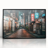 Large abstract wall art depicting Tokyo skyline in muted gray and black tones on a framed acrylic.
