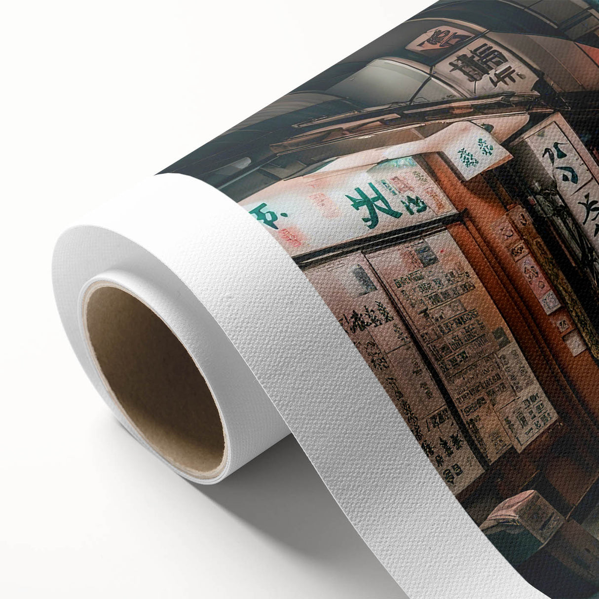 Art Deco poster of Tokyo skyline in pastel shades on rolled canvas, ideal for nursery wall art.