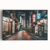 Black and white large art print of Tokyo skyline on stretched canvas, ideal for kitchen wall art.