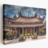 Large canvas print of a serene Japanese landscape in soft pastel colors, ideal for kitchen wall art.