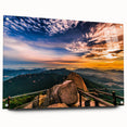Acrylic print of a large abstract wall art depicting vibrant Korean scenery, ideal for bedroom or dining room decor.