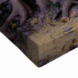 Black and white landscape art painting of an Asian scenery on stretched canvas, ideal for bedroom wall art.