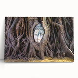 Black and white photo of Laos scenery on a large stretched canvas, ideal for kitchen wall art or bedroom decor.