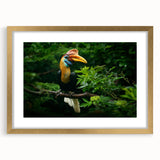 Extra large framed wall art depicting an abstract, textured Malaysian landscape in muted earth tones.