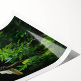 Extra large wall art featuring line art flowers in subtle earth tones on a rolled print.