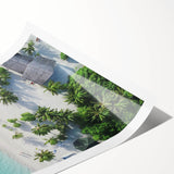 Extra large wall art featuring line art flowers in muted tones on a rolled print, ideal for large living room decor.