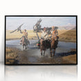 Large abstract wall art depicting a Mongolian landscape in muted earth tones on a framed acrylic.