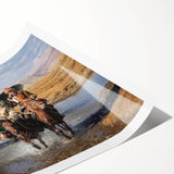 Extra large wall art featuring line art flowers in neutral tones on a rolled print, suitable for large living room decor.