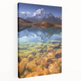 Large canvas print of a serene Nepalese landscape in soft earth tones, ideal for kitchen wall art.