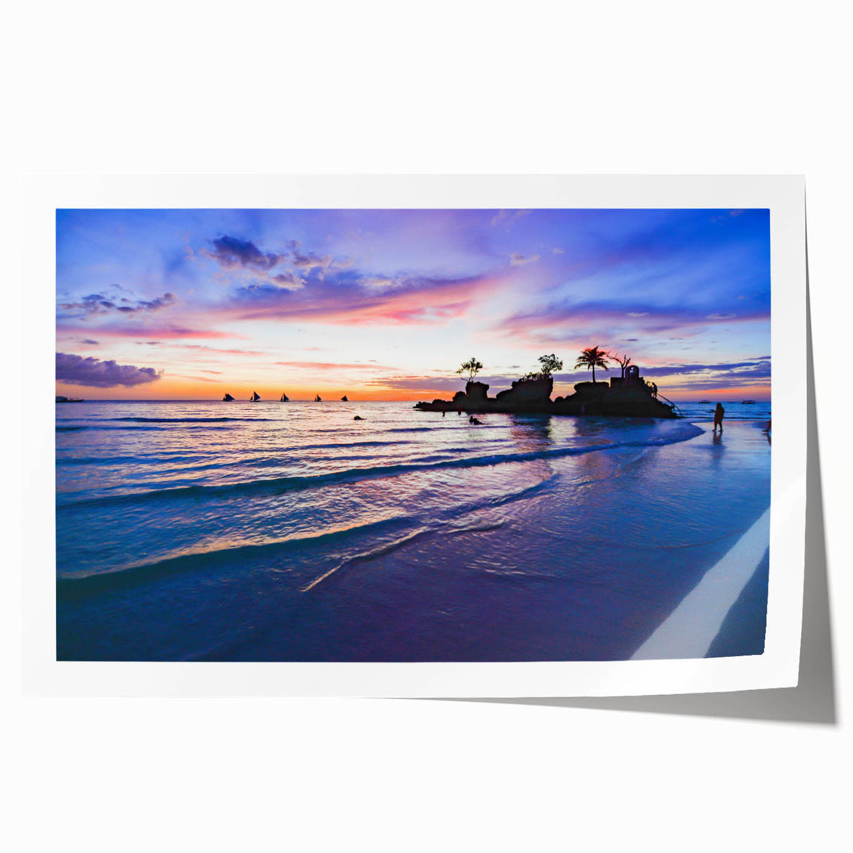 Rolled print of a Philippine landscape featuring vibrant greenery and floral elements, ideal for art wall dining room.