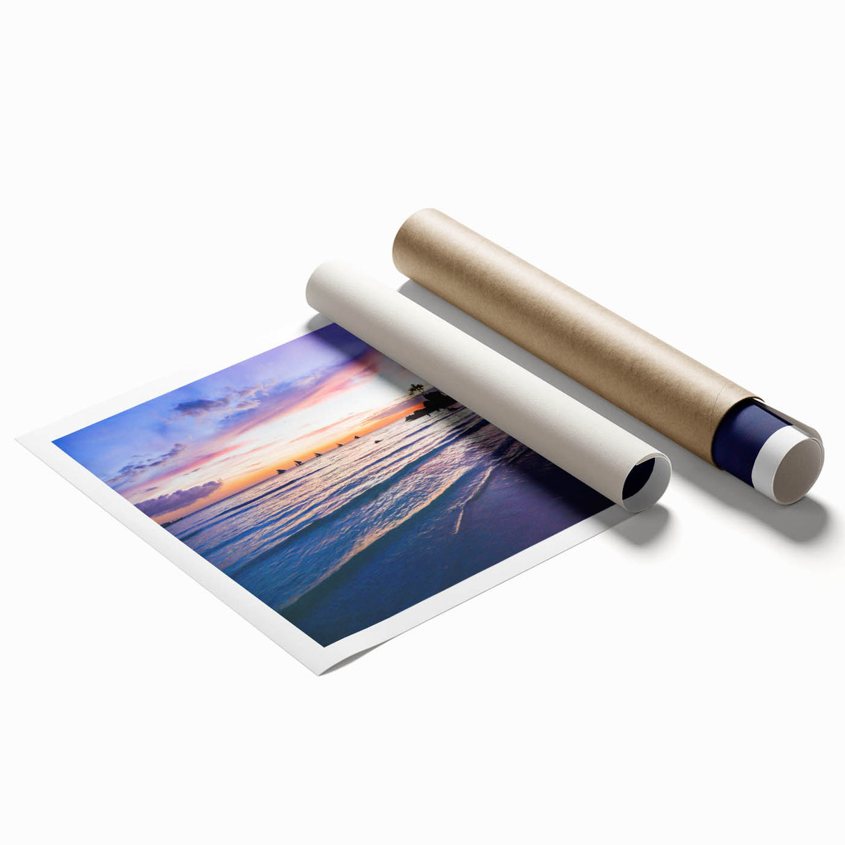 Extra large rolled print of a serene Philippine landscape with lush greenery and florals, ideal for classy bathroom wall art.