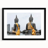 Abstract art print featuring textured, colorful patterns, framed in black, ideal for living room decor.