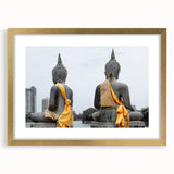 Extra large abstract art print of a textured Sri Lankan landscape in gold frame, ideal for living room decor.