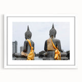 Abstract art print of a Sri Lankan landscape in muted earth tones on a framed white mat, suitable for dining room decor.