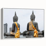 Vintage poster art of a colorful Sri Lankan scenery on extra large framed canvas, ideal for living room decor.