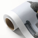 Art Deco poster of a Sri Lankan landscape in soft pastel shades on rolled canvas, ideal for nursery wall art.