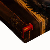 Black and white landscape art painting of a Taiwanese scenery on stretched canvas, ideal for bedroom wall art.