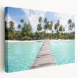 Large canvas print of a serene Thai landscape in muted green and blue tones, ideal for kitchen wall art.
