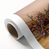 Art deco poster of a scenic Turkish landscape in muted earth tones on rolled canvas, ideal for nursery wall art.