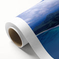 Art deco poster of Queensland scenery in pastel shades on rolled canvas, suitable for nursery wall art.