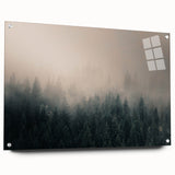 Acrylic print of a British Columbia landscape in cool blue and green tones, suitable for bedroom or dining room decor.