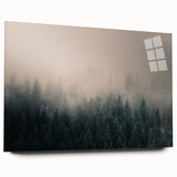 Acrylic print of a large abstract landscape in British Columbia featuring muted earth tones.