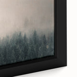 Extra large framed canvas of a textured, colorful British Columbia scenery in muted earth tones, ideal for living room decor.